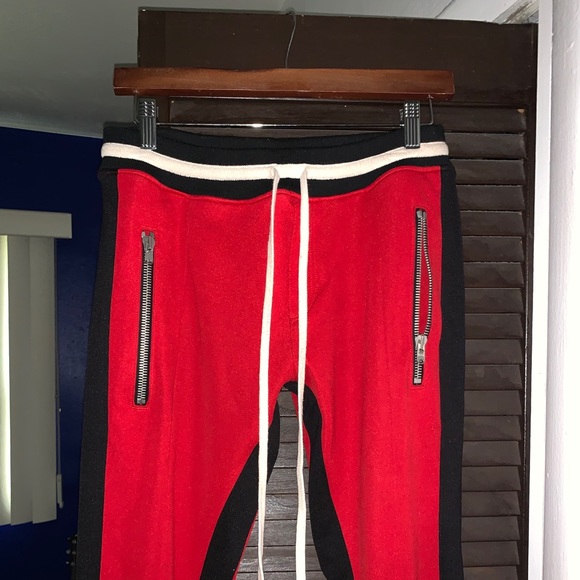 FEAR OF GOD Double Stripe Track Pants Red